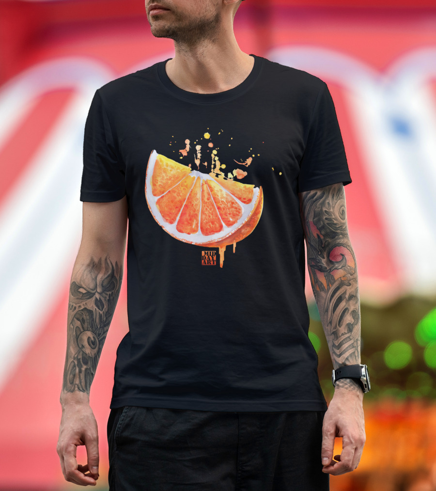 Sunny Slice Mid Day Art Orange Splash T-Shirt