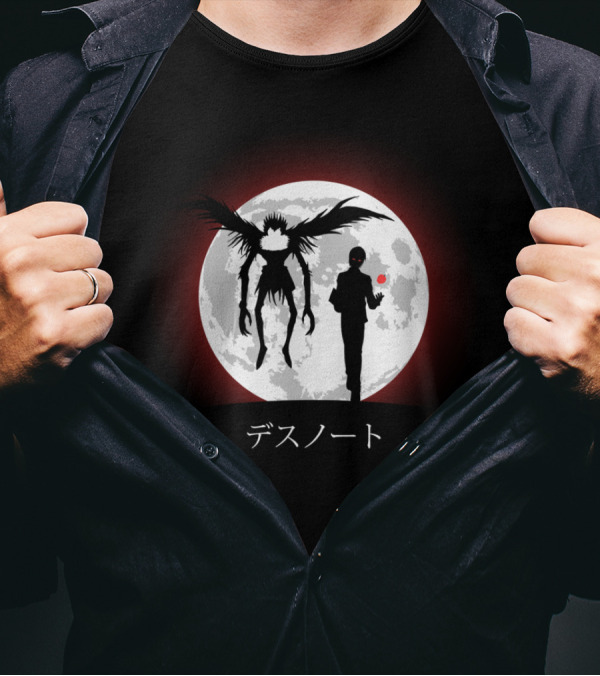 Death Note Silhouette Against Full Moon T-Shirt