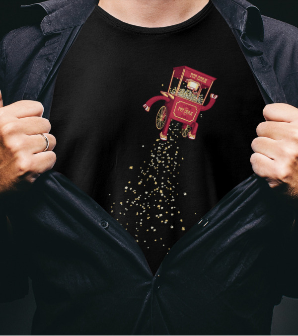 Pop Corn Machine With Starry Trail T-Shirt