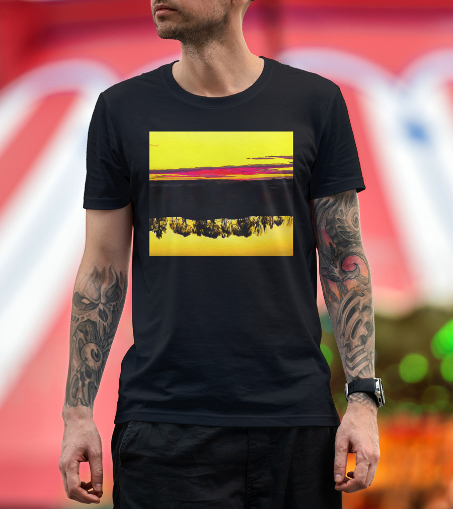 Sunset And The Reflections Yellow Horizon T-Shirt