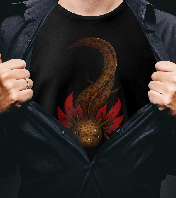 Wild Type Axolotl Red Gill Splendor T-Shirt