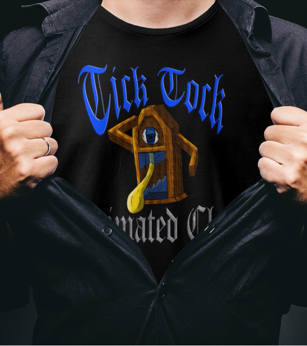 Tick Tock Animated Clock Comic T-Shirt