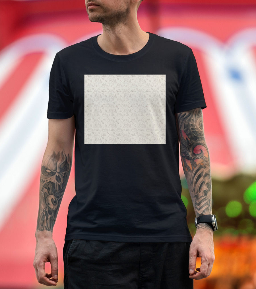 Mountains Pattern Repeated Line T-Shirt