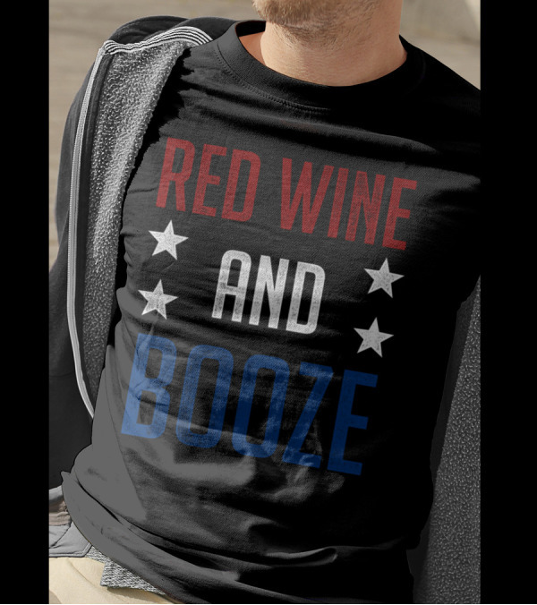 RED WINE AND BOOZE WITH STARS T-Shirt