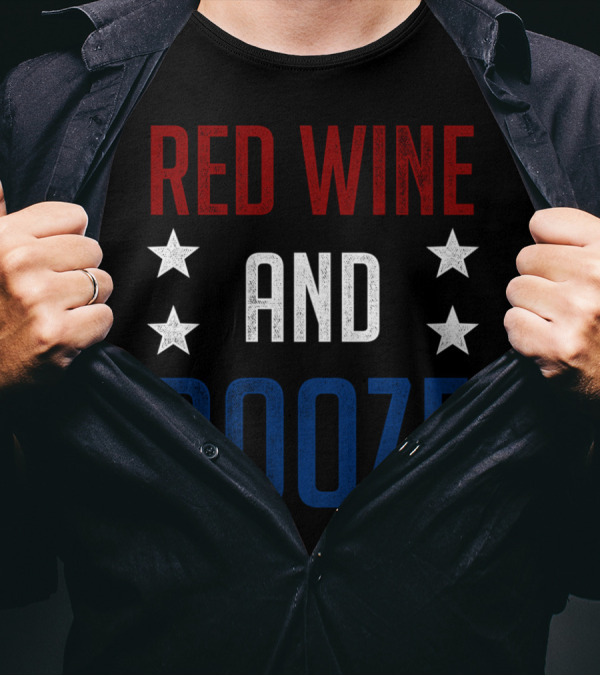 RED WINE AND BOOZE WITH STARS T-Shirt