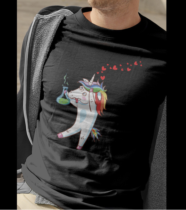 Dabbing Unicorn Always Be Yourself With Rainbow Heart Potion T-Shirt
