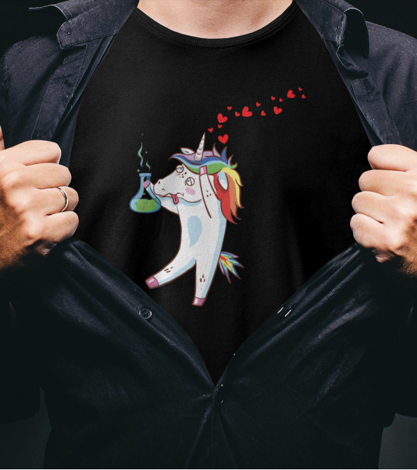 Dabbing Unicorn Always Be Yourself With Rainbow Heart Potion T-Shirt