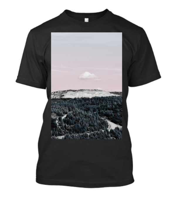 Lonely Cloud Above Peaceful Forest Landscape T-Shirt