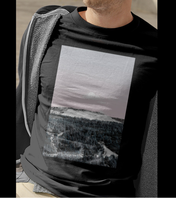Lonely Cloud Above Peaceful Forest Landscape T-Shirt