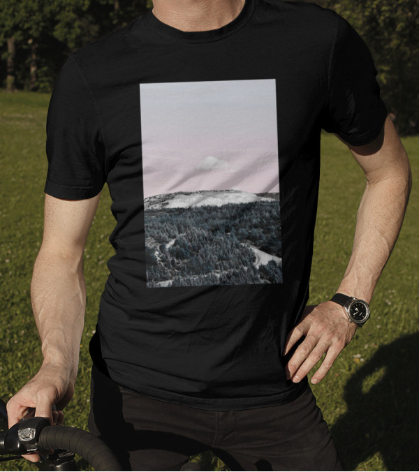Lonely Cloud Above Peaceful Forest Landscape T-Shirt