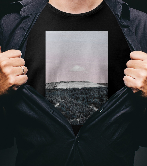 Lonely Cloud Above Peaceful Forest Landscape T-Shirt