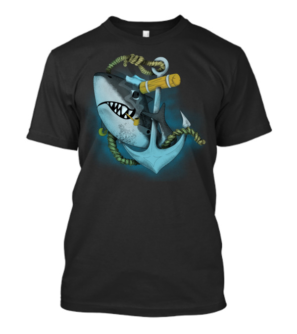 Mr Shark Rules Of The Sea Nautical Anchor Tattoo T-Shirt