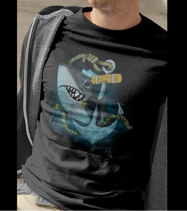 Mr Shark Rules Of The Sea Nautical Anchor Tattoo T-Shirt