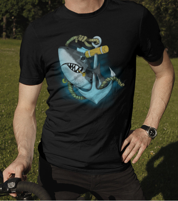 Mr Shark Rules Of The Sea Nautical Anchor Tattoo T-Shirt