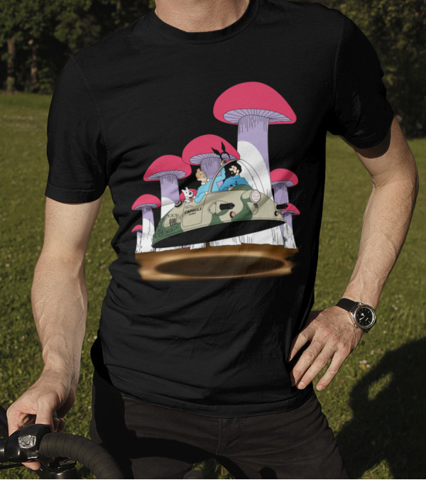 Capsule Crew Visits Giant Mushroom World With Rabbit Mob Arrival T-Shirt