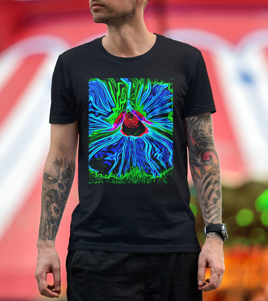 Power Flower Psychedelic Vortex Burst T-Shirt