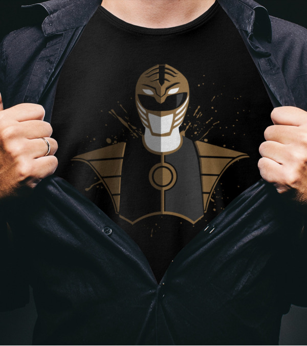 Mighty Morphin Power Rangers Gold Armor Robot T-Shirt