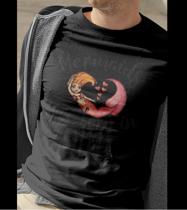 Mermaids Are Born In June With Heart-Shaped Red-Tailed T-Shirt