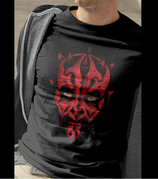 Darth Maul Face Red And Black Sith Eyes T-Shirt
