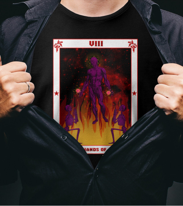 VIII In The Hands Of Mercy Surrounded By Flames And Skeletons T-Shirt