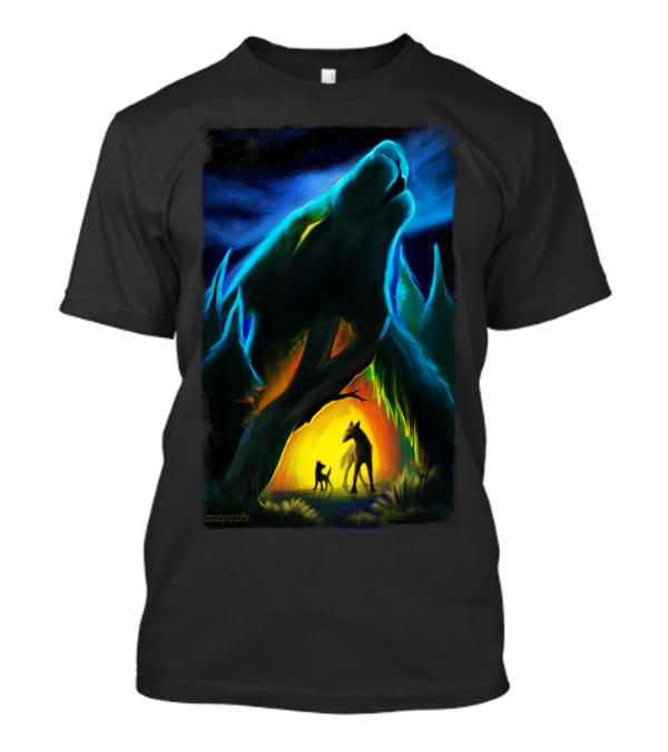 In The Heart Of Forest Wolf Spirit Guardian T-Shirt