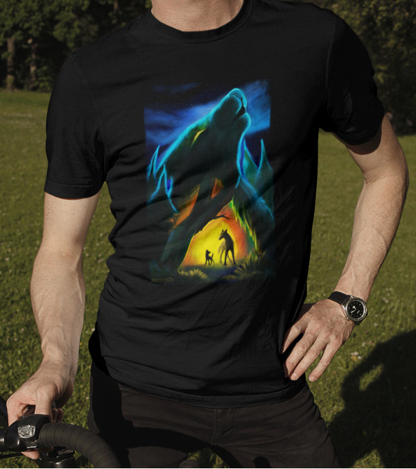 In The Heart Of Forest Wolf Spirit Guardian T-Shirt