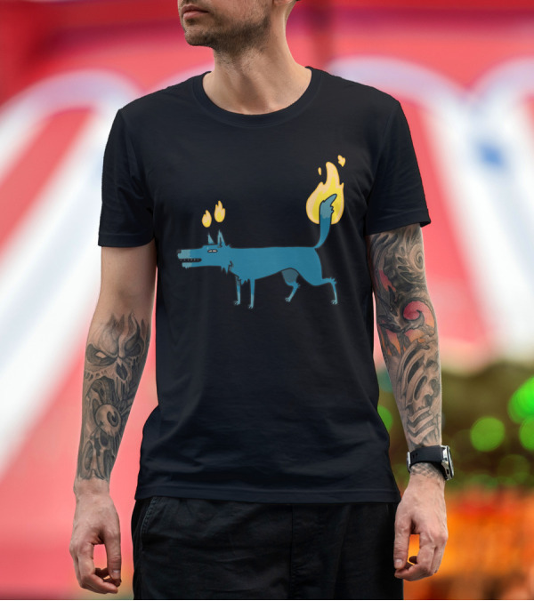 Premium T-Shirt: Firefox Flaming Wolf T-Shirt Firefox Flaming Wolf T-Shirt