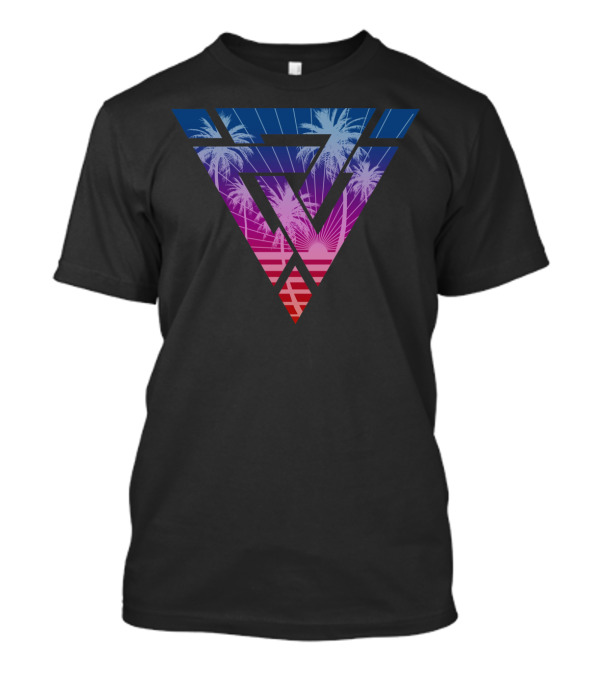 Palm Tree Geometric Tropical Vibe T-Shirt