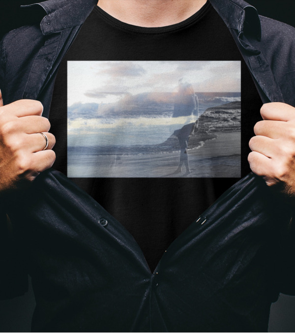 Into The Wave Ocean Reflection Cloudy Day T-Shirt