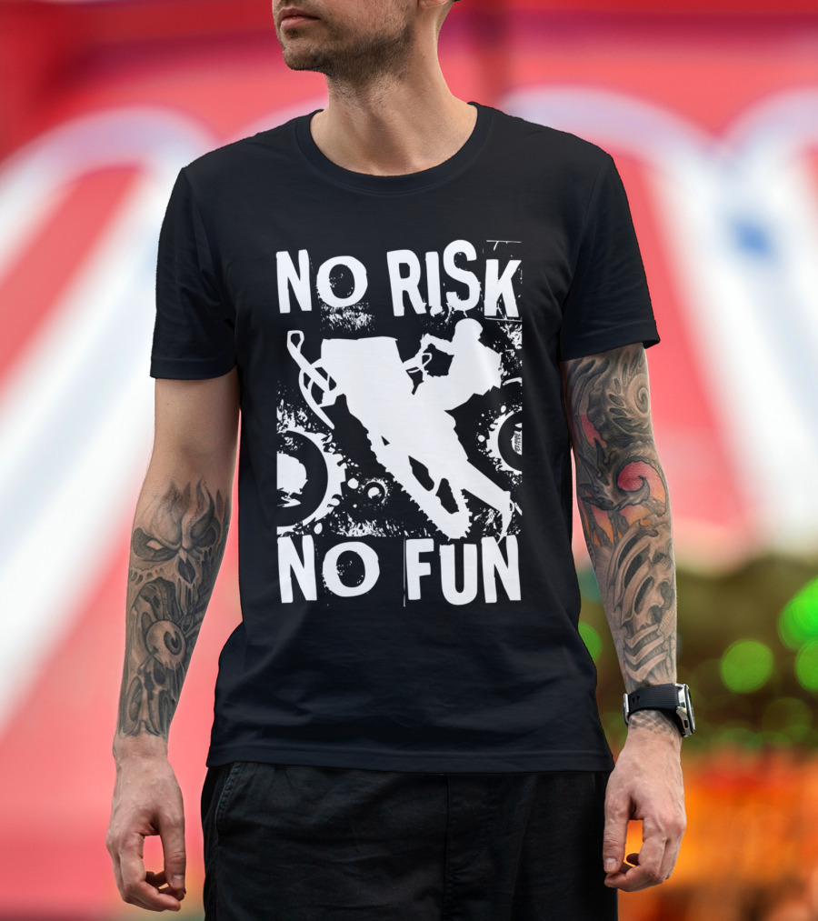 NO RISK NO FUN Snowmobile Adventure T-Shirt