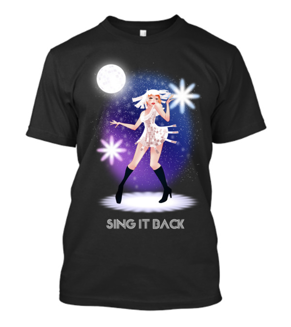 Sing It Back Disco Diva Under Neon Stars T-Shirt