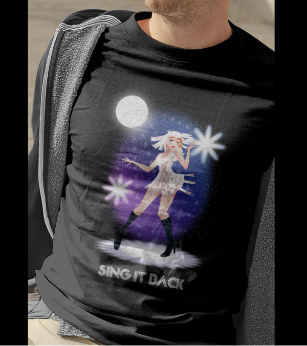 Sing It Back Disco Diva Under Neon Stars T-Shirt