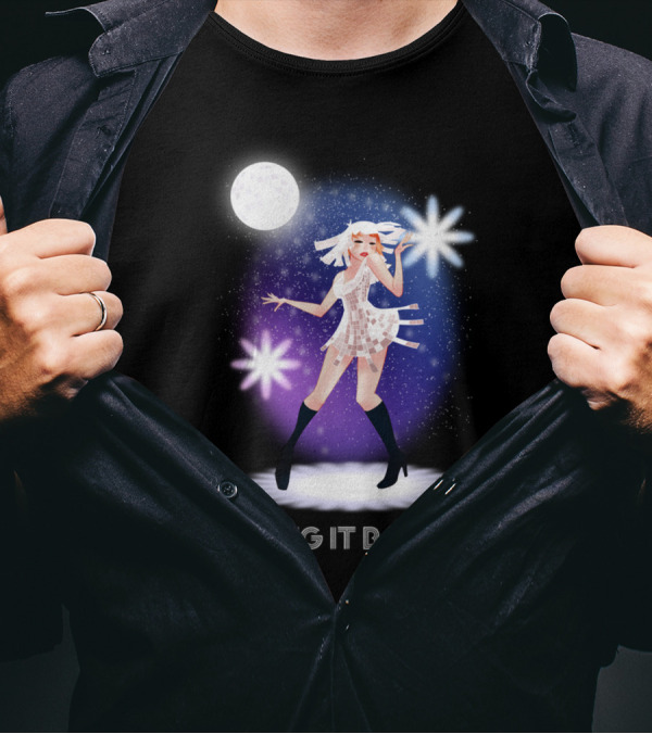 Sing It Back Disco Diva Under Neon Stars T-Shirt