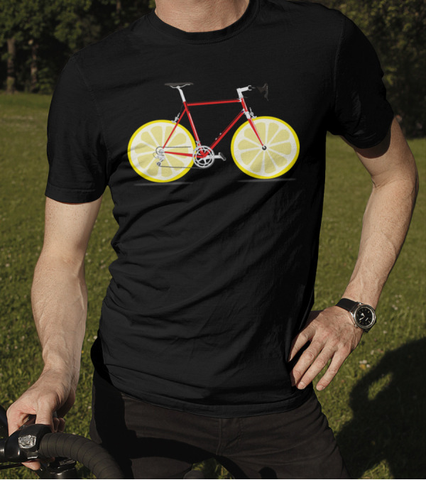 Single Lemon Speed Bicycle With Lemon Wheels T-Shirt