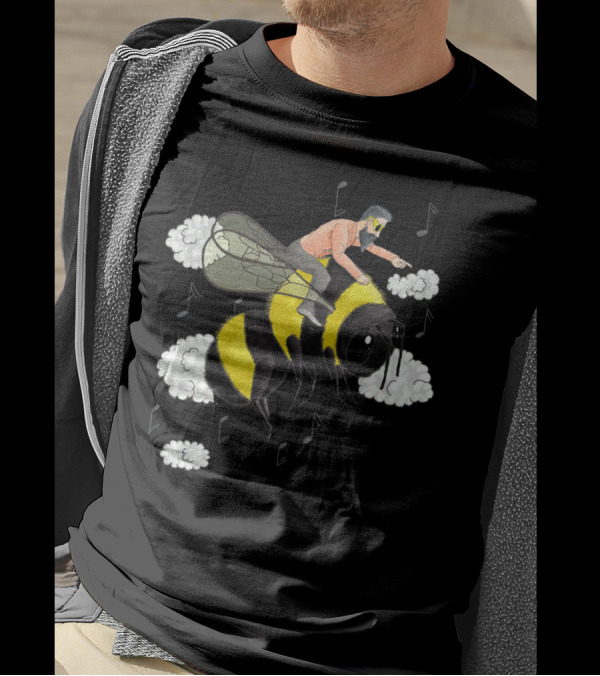 Flight Of The Bumblebee Rider Nicolai Music Notes Clouds T-Shirt