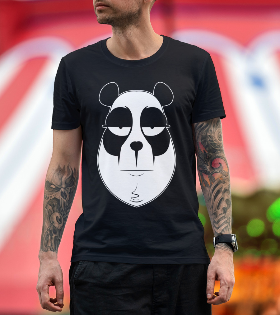 Panduh Panda Face with Relaxed Expression T-Shirt