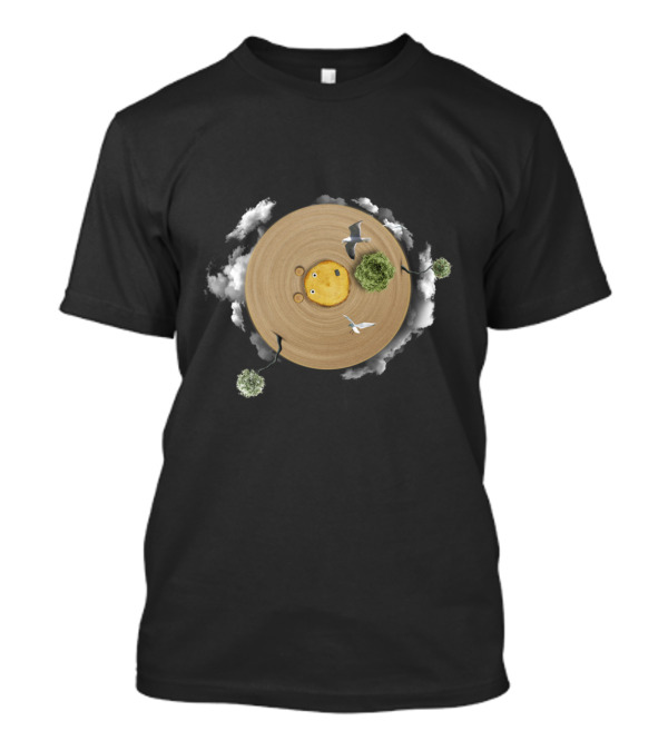 Islands In The World Beach Clouds Trees Birds T-Shirt