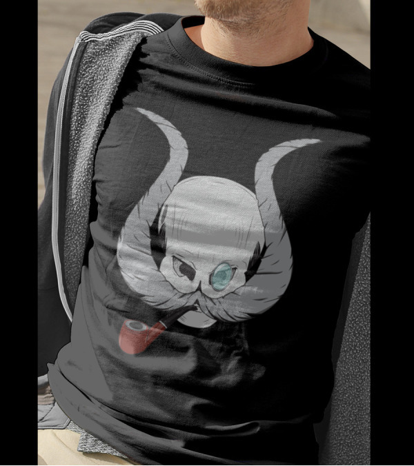 Sir Skull Monocle And Pipe T-Shirt