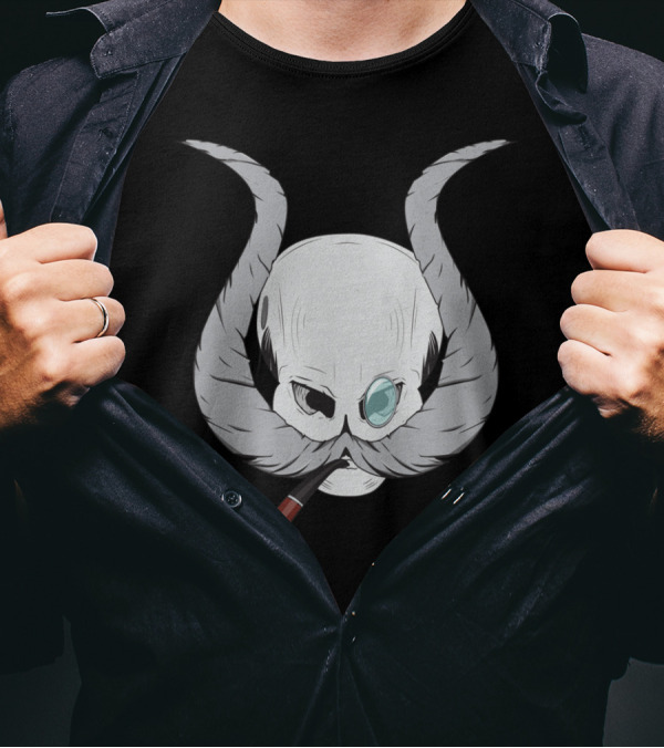 Sir Skull Monocle And Pipe T-Shirt