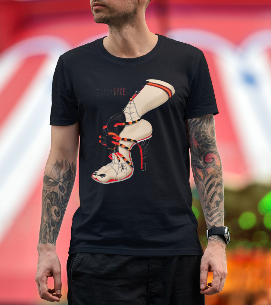 Taranshoela Tarantula Spider High Heel Shoe with Web T-Shirt