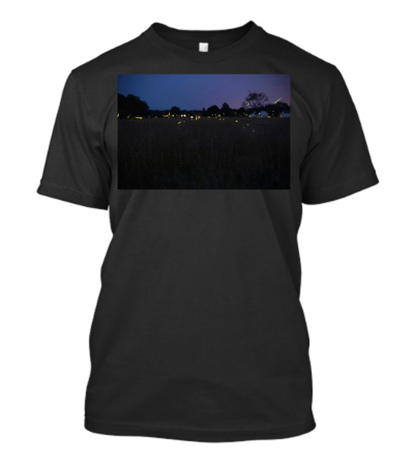 Lanterns In The Sky GroundGl Fireflies Night Landscape Scene T-Shirt