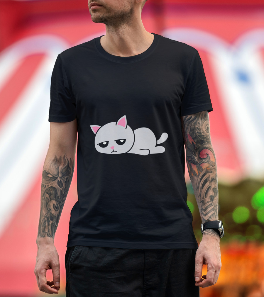 NOPE Not Today Cat Lying Down T-Shirt