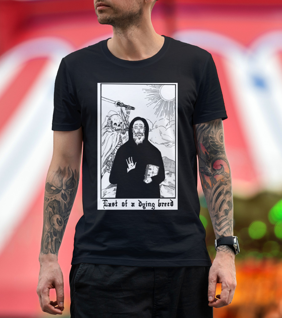 Last Of A Dying Breed Skeleton Holding Sword Under Sun T-Shirt