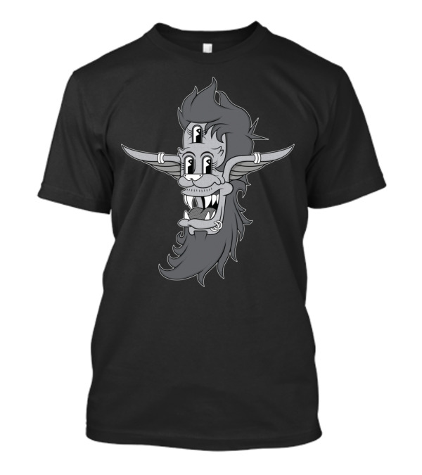 Retro Three Eyed Elvish Lad Graphic With Fangs And Horns T-Shirt