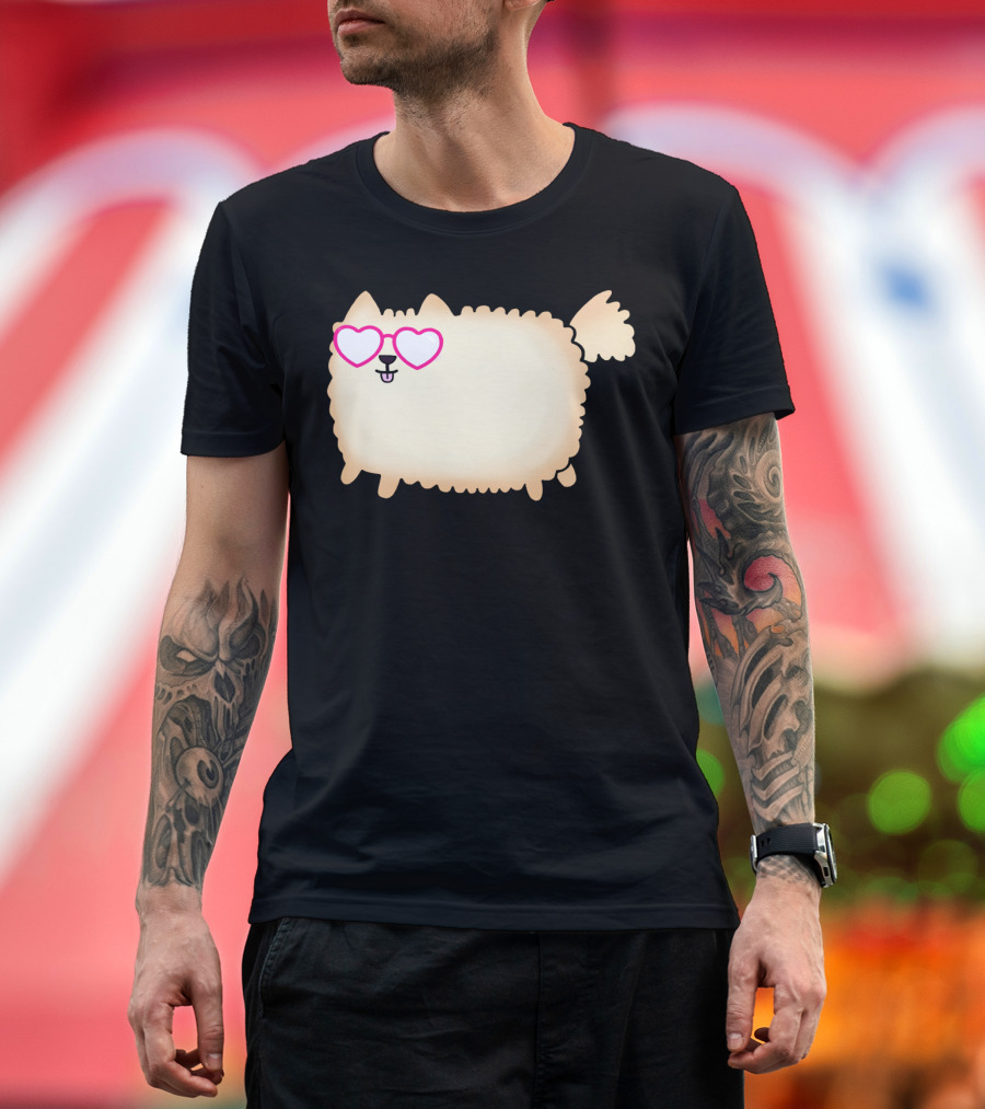 Fluffy And Fabulous Heart Sunglasses Kitty T-Shirt