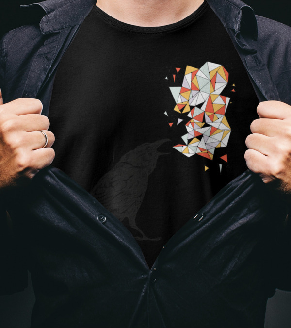 Triangulation Raven Geometric Burst T-Shirt