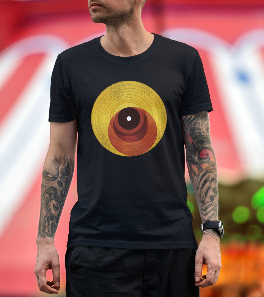 Retro Vinyl Record Sunburst Vintage Groove T-Shirt