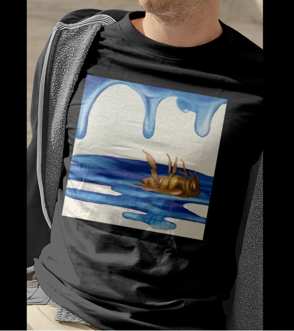 Not Your Honey Blue Honey Bee Drip T-Shirt