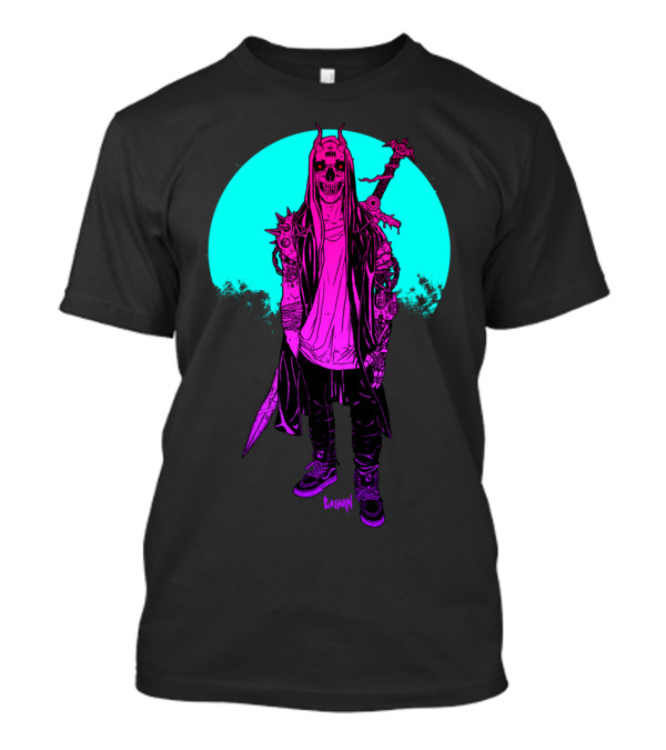Nothing More Than A Machine Neon Cyberpunk Warrior T-Shirt