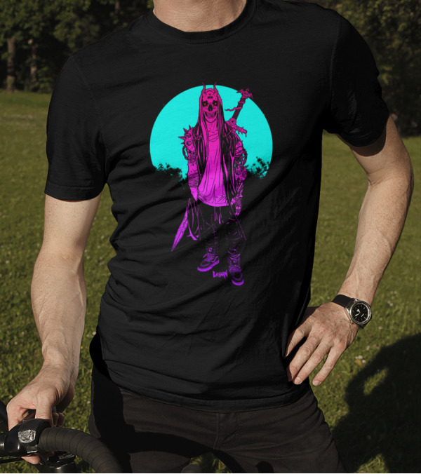Nothing More Than A Machine Neon Cyberpunk Warrior T-Shirt